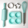Hot Sale Children's Stainless Steel Baking Set 6-Piece Eco-Friendly Cake Decorating & Pastry Kit Complete Holiday Gift Set
