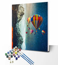 Paint by Numbers Diy Acrylic Painting Kits for Adults Kids 16 X 20 Inches Hot Air Balloon Pattern With Frame