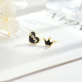 Korean Version 925 Sterling Silver Fashion Earrings Personality Crown Heart Female Stud Earring 2021 Trend Jewelry