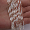2-2.5mm Tiny Size Natural Freshwater Pearl White Rice Shape Grade a CAL Certified Jewelry Making DIY Bracelet Necklace
