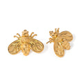 J&D Design Waterproof 18K Gold Stainless Steel Minimalist Insect Jewelry Bee Stud Earring