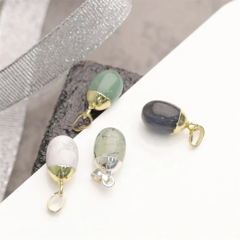 Natural Drop Shape Gemstone Pendant for Women Lady Necklace Jewelry
