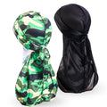 Hot Sale Durags Two Pieces/Sets Hip Hop Silky Polyester Unisex Outdoor Wearing Du Rags