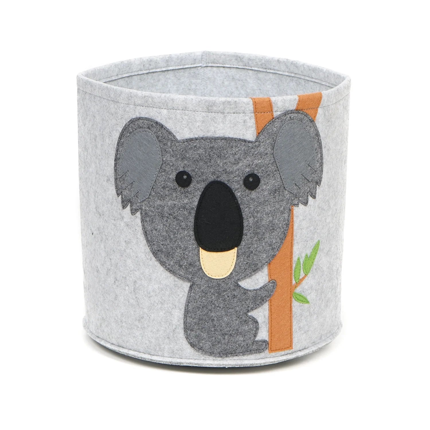 30CM Foldable Felt Koala Laundry Hamper Kid's Toy Storage Basket Collection for Bathroom or Children's Room