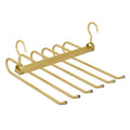 Multifunctional 6-1 Aluminum Alloy Pants Hanger Clip Rose Golden Space-Saving Clothes Organizer Hooks for Wardrobe Kitchen Home