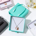 A1 Custom Logo Jewelry Case Cardboard Necklace Bracelet Box Luxury Paper Jewelry Gift Box Ribbon Handheld Jewelry Packing