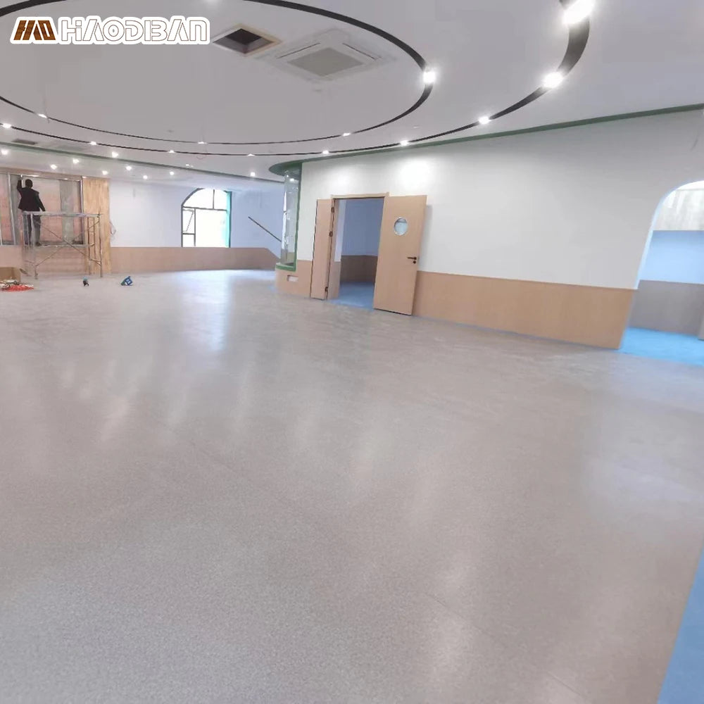 Commercial Grade Scratch Resistant Homogeneous PVC Homogen Floor for School Laboratory Hospitals