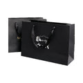 Silver Foil Stamped Paper Bag with Printed Logo Design Custom Gift Packaging for Cosmetics and Shampoo Shopping Bag