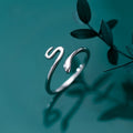 S925 Sterling Silver Smart Ring Female Simple Serpentine Snake Ring Fashion Animal Opening Rings for Girls Gift