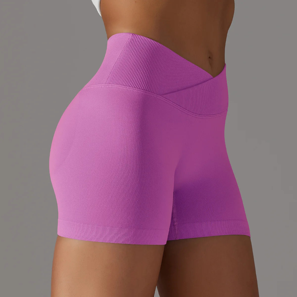 Custom Logo OEM High Waisted Scrunch Butt Lift Yoga Shorts Fitness Women Sport Workout Gym Biker Yoga Shorts