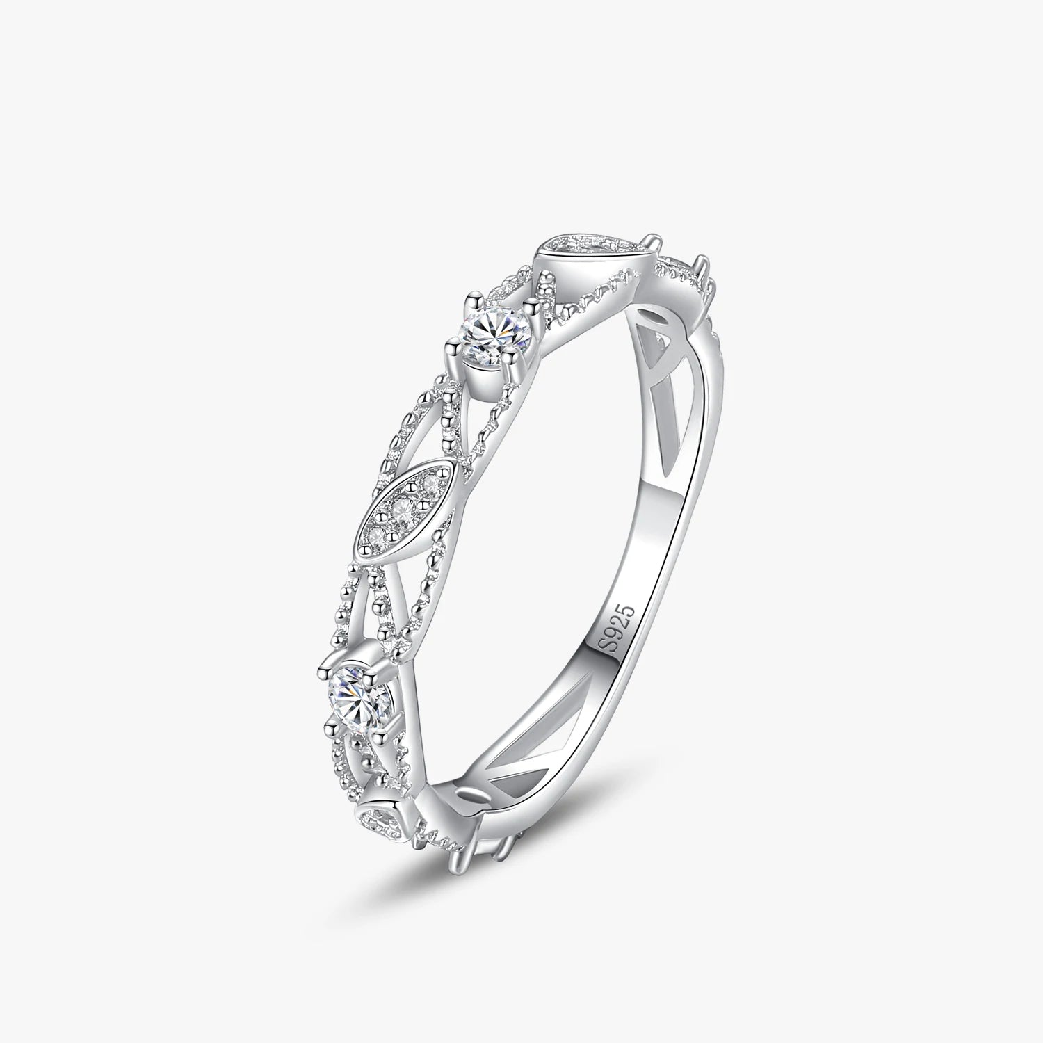 Ailmay 100% 925 Sterling Silver Geometric Design Staggered Line Clear Zircon for Women Fine Jewelry Valentine's Day GIFT