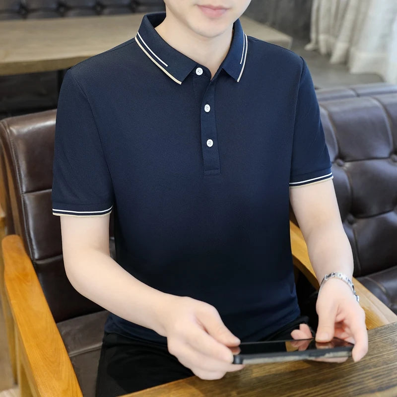 Wholesale Customized New Polo Shirts Hot Selling Short Sleeved Fashionable Business Work Wear Men's and Women's Polo Shirts