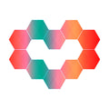 Modern RGB LED Wall Light Hexagon Design Remote Control Smart Touch-Sensitive DIY Assembled Modular Colorful Wall-Mounted Light