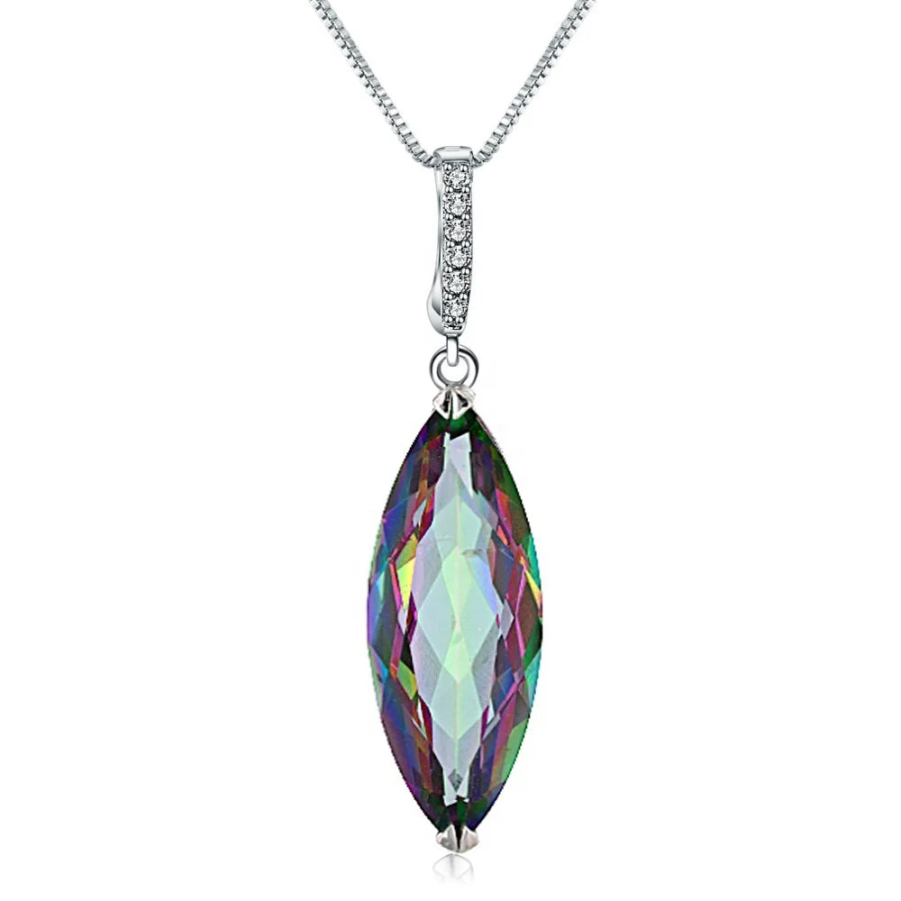 Abiding Fine Jewelry Wholesale 925 Sterling Sliver Natural Gemstone Pendant Necklace