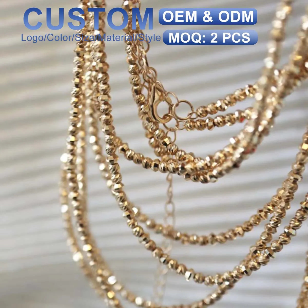 Jewelry Manufacturer Wholesale Prices Designer Luxury Women's Beads Femme 18K Gold Bracelet Chain