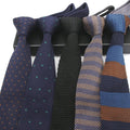 Fashion Cheap Popular Knit Tie Skinny Neckties Custom Slim Knitted Ties Navy Knitted Tie