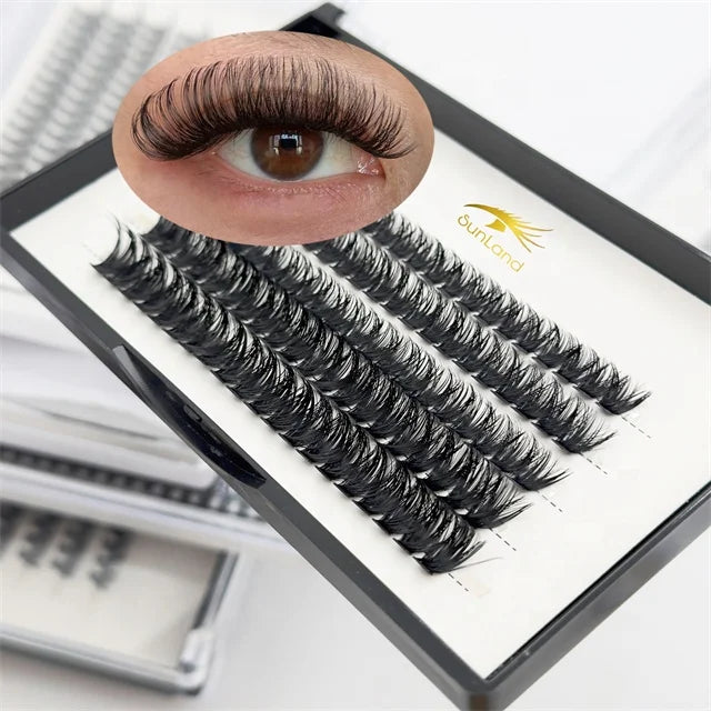 SL EYELASH 320Pcs Cluster Lashes 30D 40D 50D C D Curl Lash Clusters Mix 8-16mm Individual Eyelashes DIY Lash Extension Kit