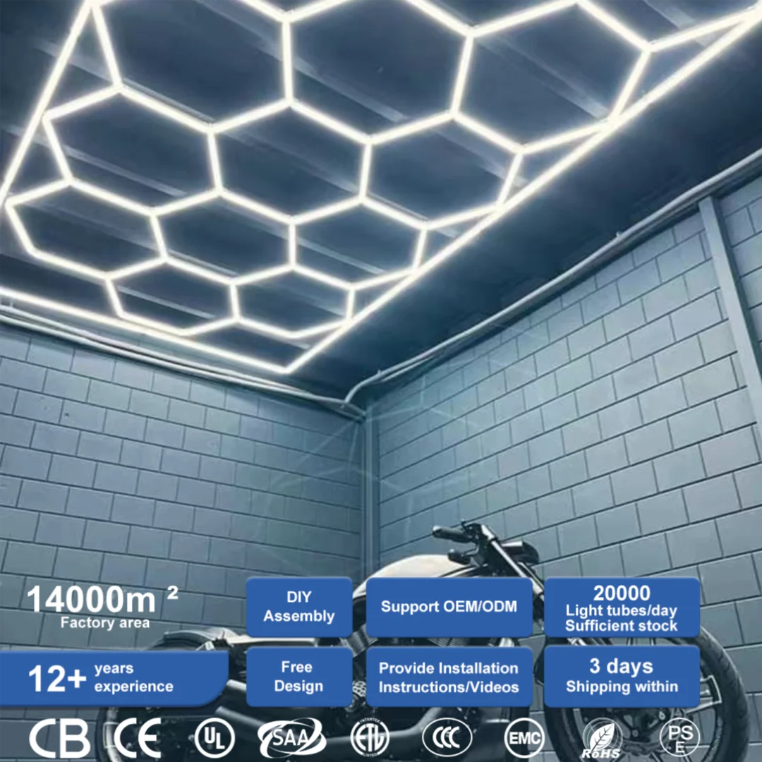 The Manufacture Provide OEM for the High End HEX Hexagon Lights Garage for the Garage and Car Workshop Light