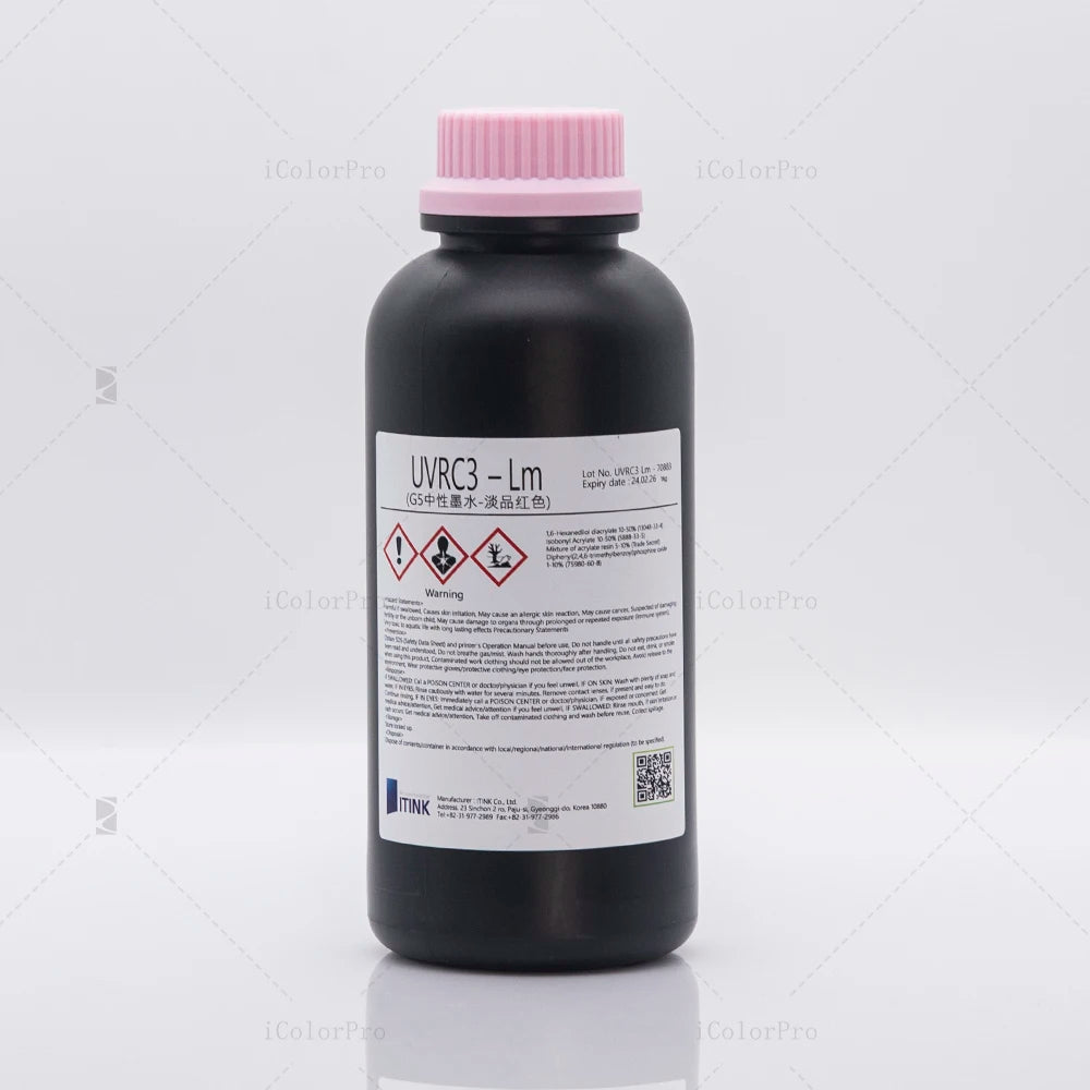 Scratch Resistant Korean IT UV Neutral Ink for Ricoh GH2220 Epson I3200 Ricoh Gen6 Printheads for Durable Automotive Marking