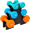 S&HFIT Gym Hexagonal Cast Iron Neoprene Coated Anti Roll Dumbbell Set Non Slip for Unisex Family Yoga Training