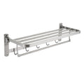 Modern Foldable Double Towel Rack Set 304 Stainless Steel Brushed Nickel Finish Hotel Use Bathroom Accessories