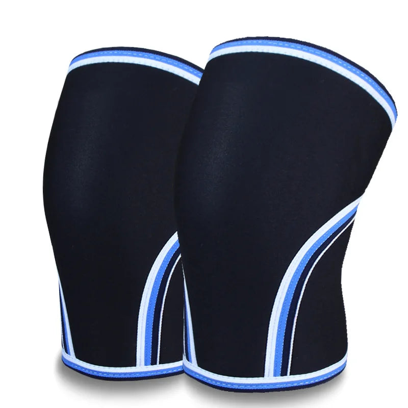2026 Custom Logo 7mm Nylon Sport Compression Knee Sleeve Support Brace for Weight Lifting Crossfit-Flexible Thick