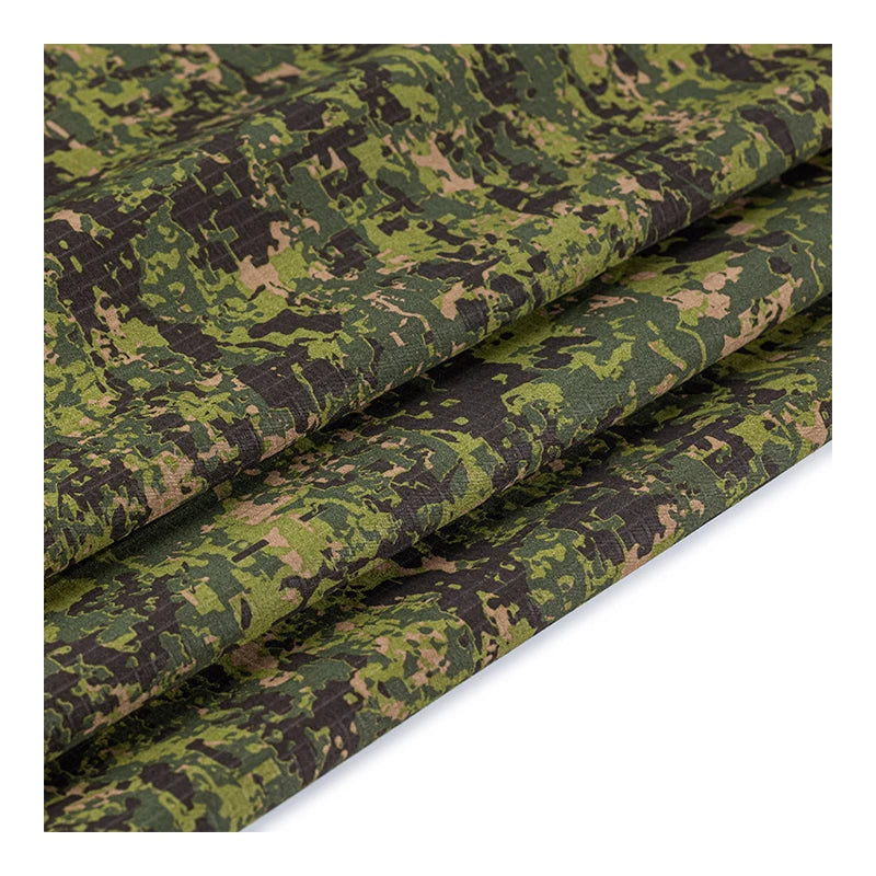 CVC Ripstop Twill 80/20 Waterproof Flame Retardant Anti Static Camo Print Woodland Camouflage Woven Fabric Uniform Boys Girls