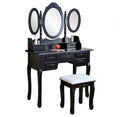 Dressing Table Foldable 3 Mirrors With 7 Drawers Dressing Table Simplistic Queen and Dressing