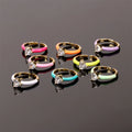 INS Simple Open Ring Colorful Enamel Stacking Rings Love Heart Zirconia Wedding Rings for Girls