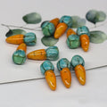 Cute 26.5*11.5mm Colorful Ceramic Clay Beaded Handmade Vegetables Yellow Carrots Bead Charm for DIY Jewelry Bracelet Accessories