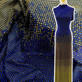 FB002 Luxury Crystal 3D Rectangle New Fashion Elastic Gradient Color Rhinestone Fabric Latest Design Shinning Lace