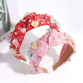 Korean Daily Hair Band Diademas Para Mujer 13cm Candy Color Heart Hair Bands for Girls Cloth Elegant Scrunchies Headbands