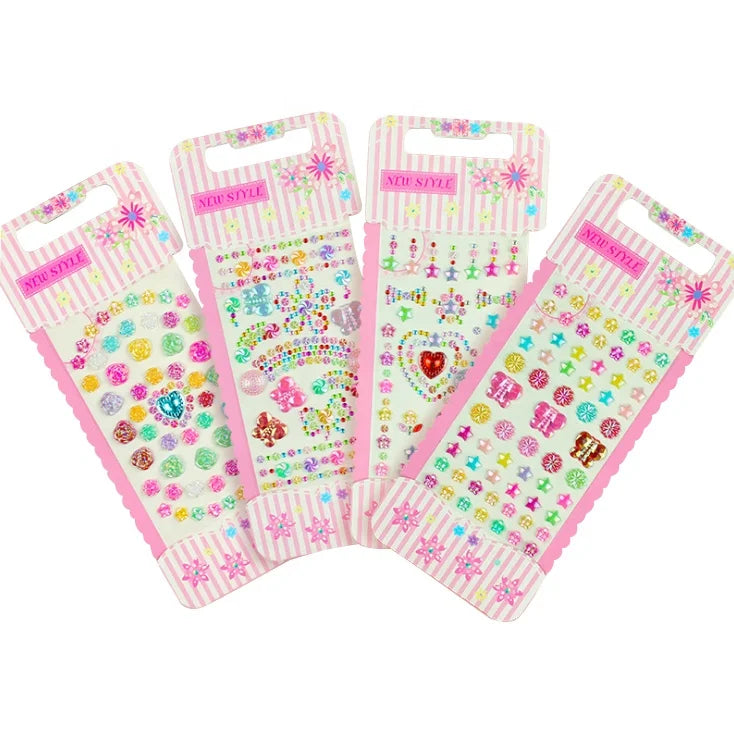 Children Rhinestone Gemstone Stickers for Handicrafts Self Adhesive Acrylic Crystal Diamond Rhinestone Gemstone Stickers