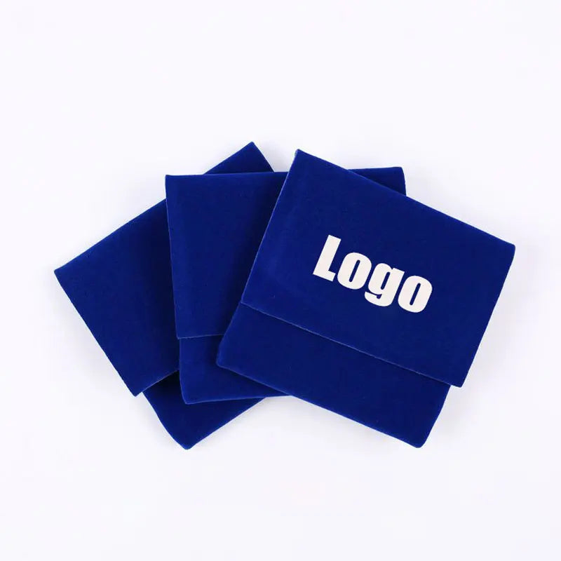High Quality Jewelry Necklace Press Button Bag High-grade Velvet Bags Flap Concealed Buckle Ring Pouches