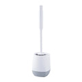 New Design Quick Drying Gray Bathroom Toilet Cleaning Brush Set PP+TPR Material Easy to Change & Wash Handheld Stocked PP Holder
