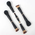 Portable Powder Blush Foundation Lipstick Dias Synthetic Pro Black Eye Shadow Vegan New 4 in 1 Double Ended Single Makeup Brush