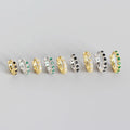18K Gold Plated 925 Sterling Silver Round Ear Cuff S925 Silver Colorful Cubic Zircon Hoop Earrings