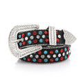 RTS Luxury Women's Belts Wholesale Custom Cowgirl Rhinestone Genuine Leather Alloy Ethnic Style 3.3cm Width 105-125cm Length