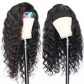 Easy to Wear Transparent Lace None Lace Glueless Elastic Band Peruvian Raw Human Hair Kinky Curly Headband Wig with High Density