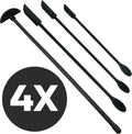 4 Pcs Pack Eco-Friendly Silicone Black Baking & Pastry Tools Bottle Cleaner Cream Jam Butter Spatula Scraper Kitchen Scraper