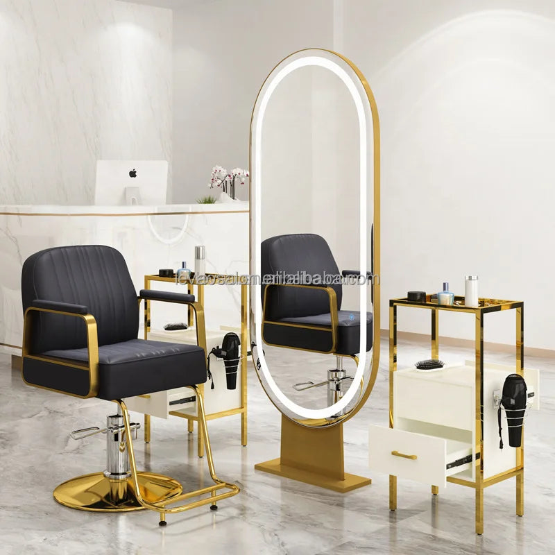 Modern Design Hair Barber Chair with Glass Cheap Price Salon Furniture for Workshop Application
