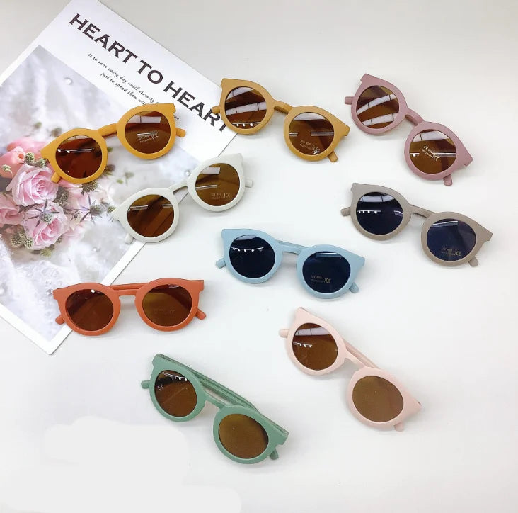 Newest Promotion Outdoor UV400 Round Classic Shades Low MOQ Custom Logo Kids Sunglasses for Children 2024