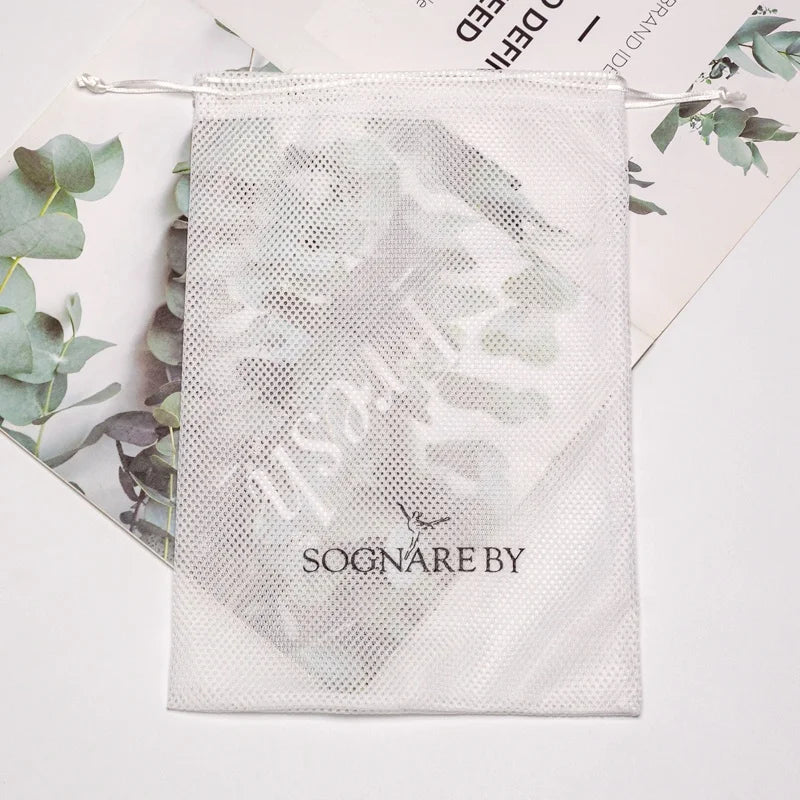 Direct Factory Supply Custom Large Organza Pouches Promotional Drawstring Sheer Tulle Shoe Bag