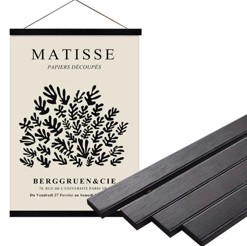 Magnetic Poster Hanger Frame OAK Strong Magnets for Easy Hanging Art Print Scroll Wall Picture