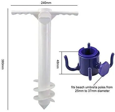 Modern Plastic Beach Umbrella Base with Sand Anchor and Ground Screw-Outdoor Furniture for Park Use