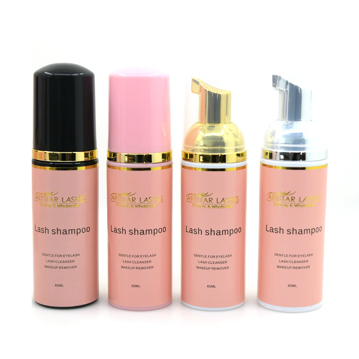 Private Label Premium Gentle Foam Lash Shampoo 60ml 100ml No Burning Eyelashes Shampoo With Brush