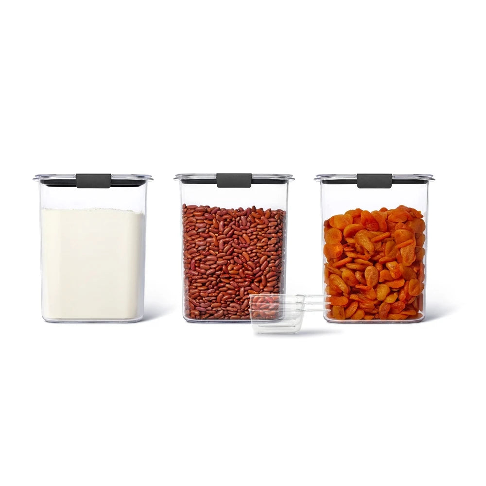 Stackable Food Storage Containers with Lids for Kitchen and Pantry Organization