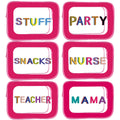 2025 New Transparent PVC Large Capacity Cosmetic Bag Zipper Closure Eco-Friendly Letter Pattern Holiday Gift Travel Storage Bag