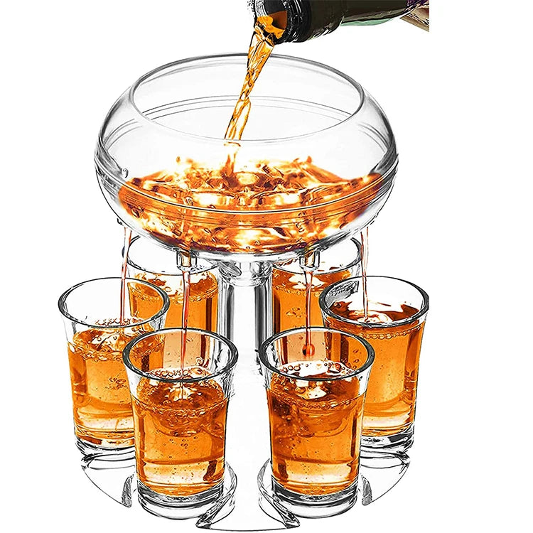 Drinking Party Games Glass Dispenser 6 Shot Glass Dispenser Shot and Cocktail Dispensers