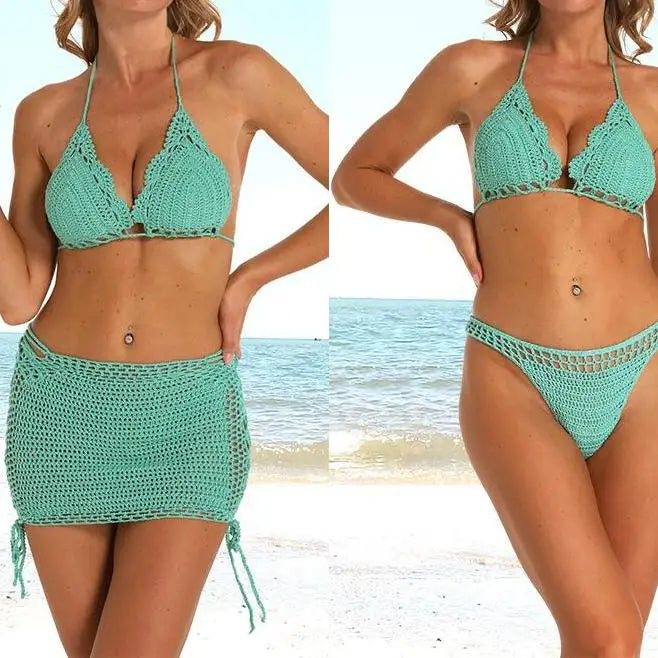 100% Cotton Beach Mini Trending Bathing Suits Hand Made Crochet Bikini